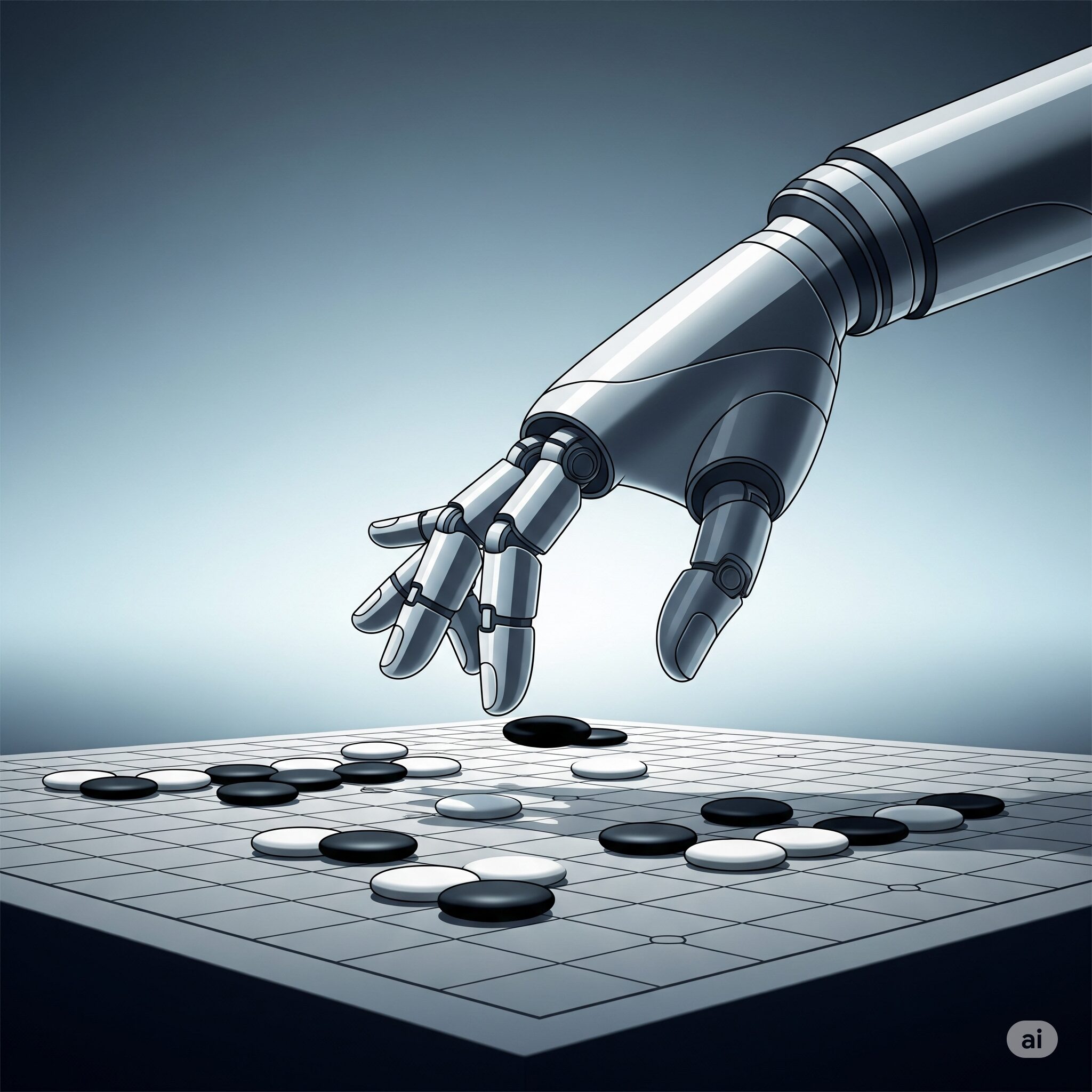 AlphaGoと囲碁のイメージイラスト