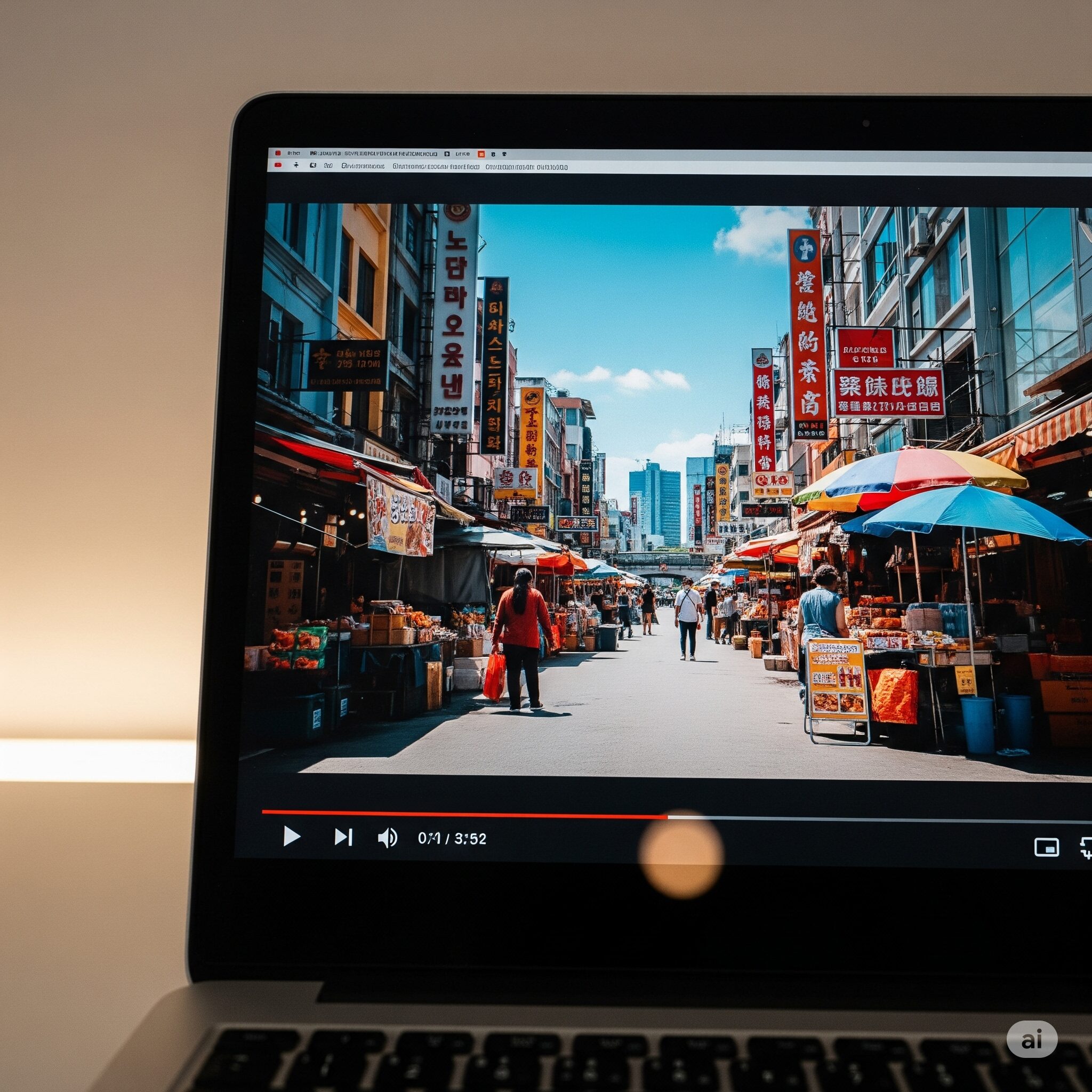 YouTubeの動画再生画面